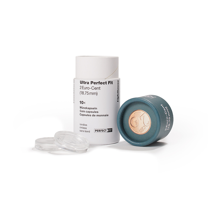 Capsules Ultra Perfect Fit pour 2 Euro-Cent (18,75 mm), paquete de 10