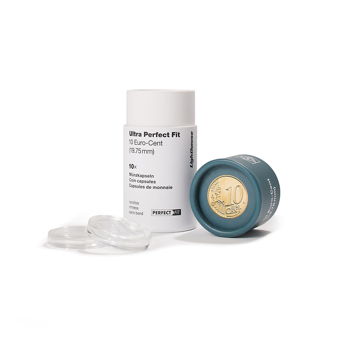 Capsules Ultra Perfect Fit pour 10 Euro-Cent (19,75 mm), paquete de 10