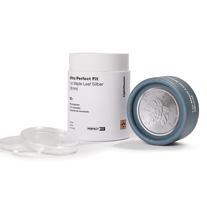 Ultra capsules Perfect Fit pour 1 oz. Maple Leaf Silber (38,00 mm), paquete de 10