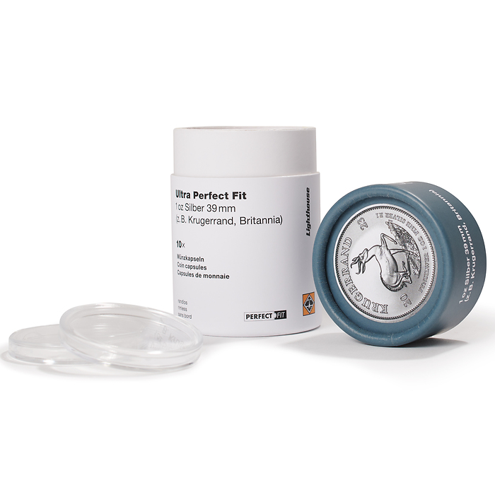 Ultra capsules Perfect Fit pour  1 oz. Krugerrand argent (39 mm), paquete de 10