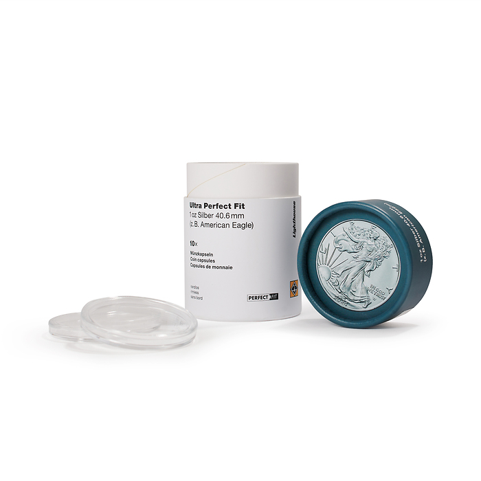 Ultra capsules Perfect Fit pour 1 oz. Silber 40,6 mm(p.e.American Eagle), paquete de 10