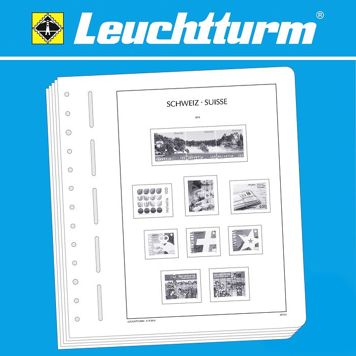 Leuchtturm supplement with stamp mounts Spéciales Suisse-Feuille Compl. 'Animaux sauvages