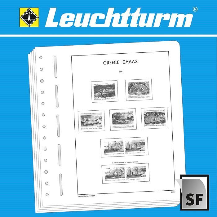 LEUCHTTURM SF-Feuilles préimprimées Grèce 2020-2023