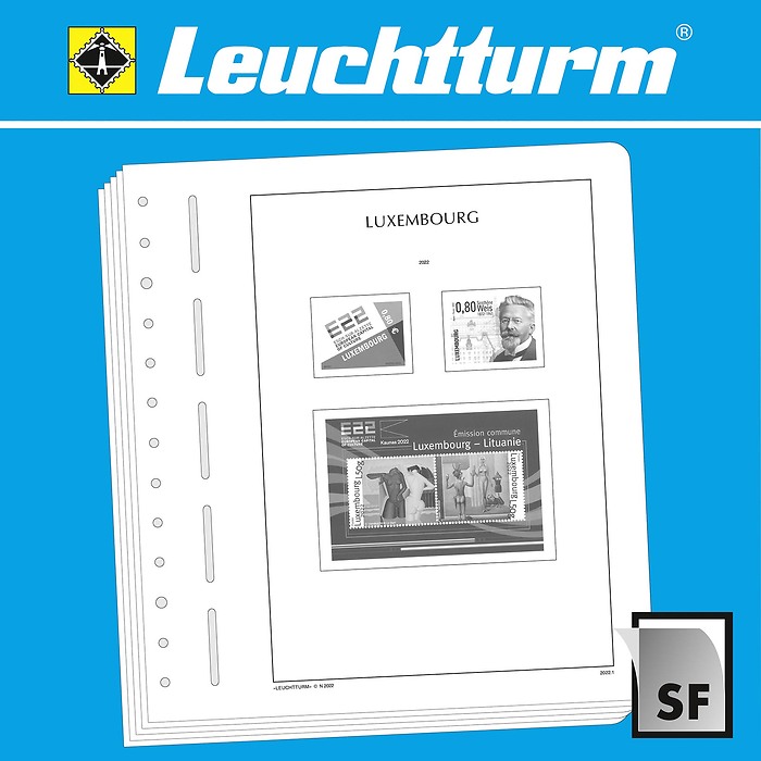Leuchtturm SF-feuilles préimprimées Luxembourg 2020-2025