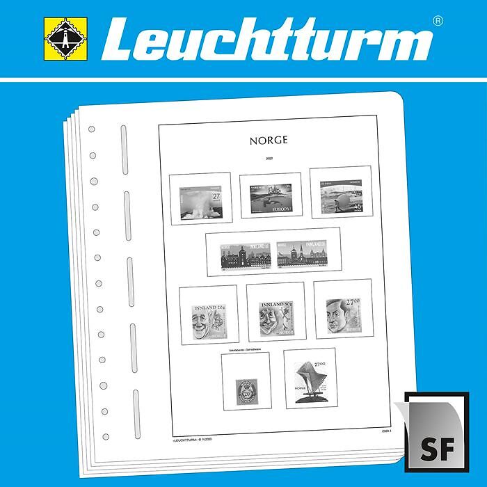 Leuchtturm SF-feuilles préimprimées Norvège 2020-2025