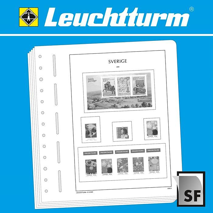 LEUCHTTURM SF-Feuilles préimprimées Suède 2020-2023