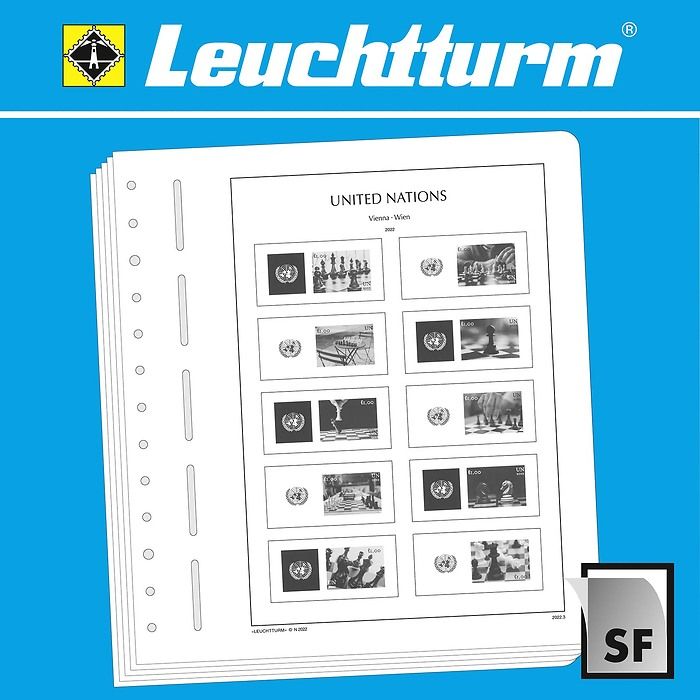 LEUCHTTURM SF-Feuilles préimprimées ONU Vienne 2020-2023