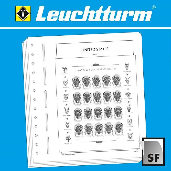 LEUCHTTURM SF-Feuilles préimprimées USA minifeuille 2020-2023