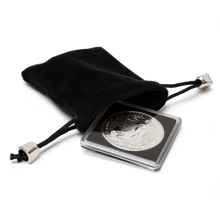 Sachet pour pièces de monnaie  S, en velours noir
