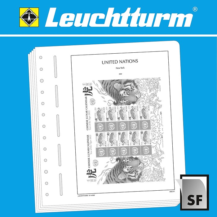 Leuchtturm feuilles complémentaires SF ONU New York - timbres personnalisés 2022