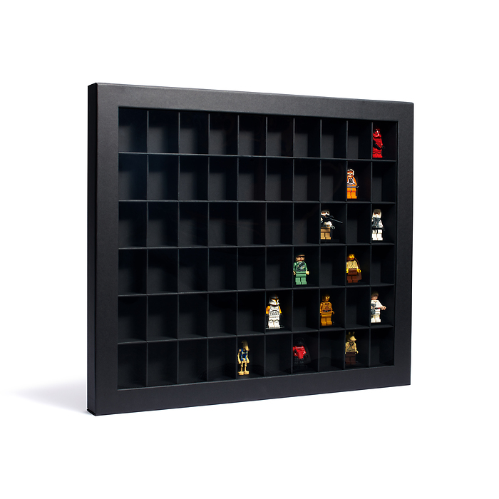 Showcase boîte de collecte avec 60 compartiments, noir