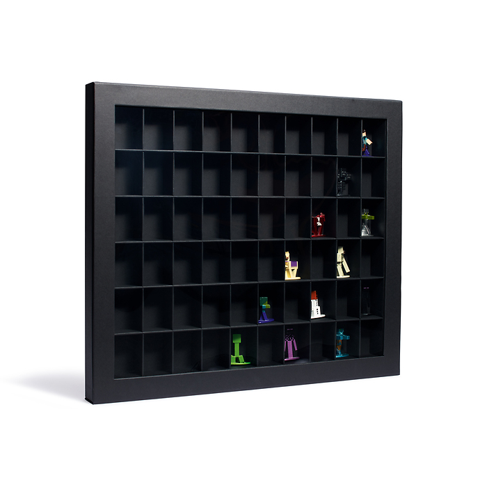 Showcase boîte de collecte avec 60 compartiments, noir