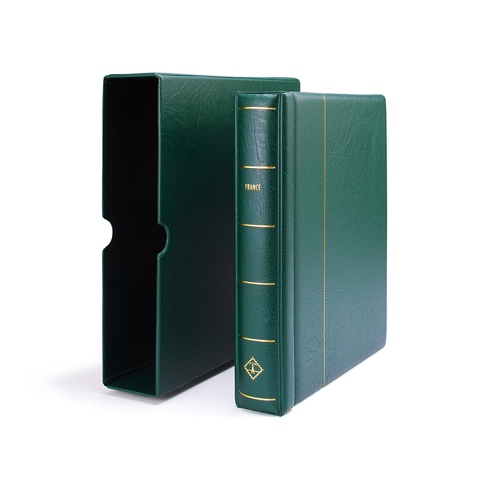 Leuchtturm Album préimprimé SF France 2024, avec étui, vert