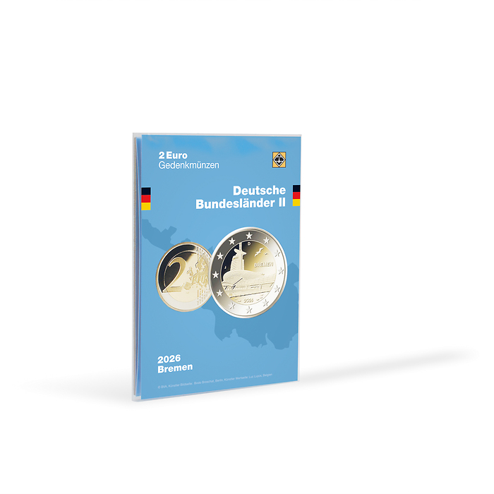 Carte de Collection Pièce commémorative allemand 2 Euros 2026 (Klimahaus Bremerhaven)