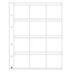 feuilles Numismatiques Optima, pour 12 cadres cartonnés 50x50 mm, transparent