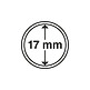 Capsules pour pièces de monnaie diamètre intérieur 17 mm