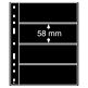 Pochettes plastiques Optima, 4 Compartiments, noir