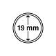 Capsules pour pièces de monnaie diamètre intérieur 19 mm