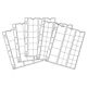 feuilles Numismat. Numis, variées avec chacune une feuille 44, 34, 25, 17, MIX, p. de 5